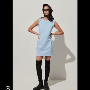 Rachel‎ Comey Siega Blue Checked Sheath Dress Size Large